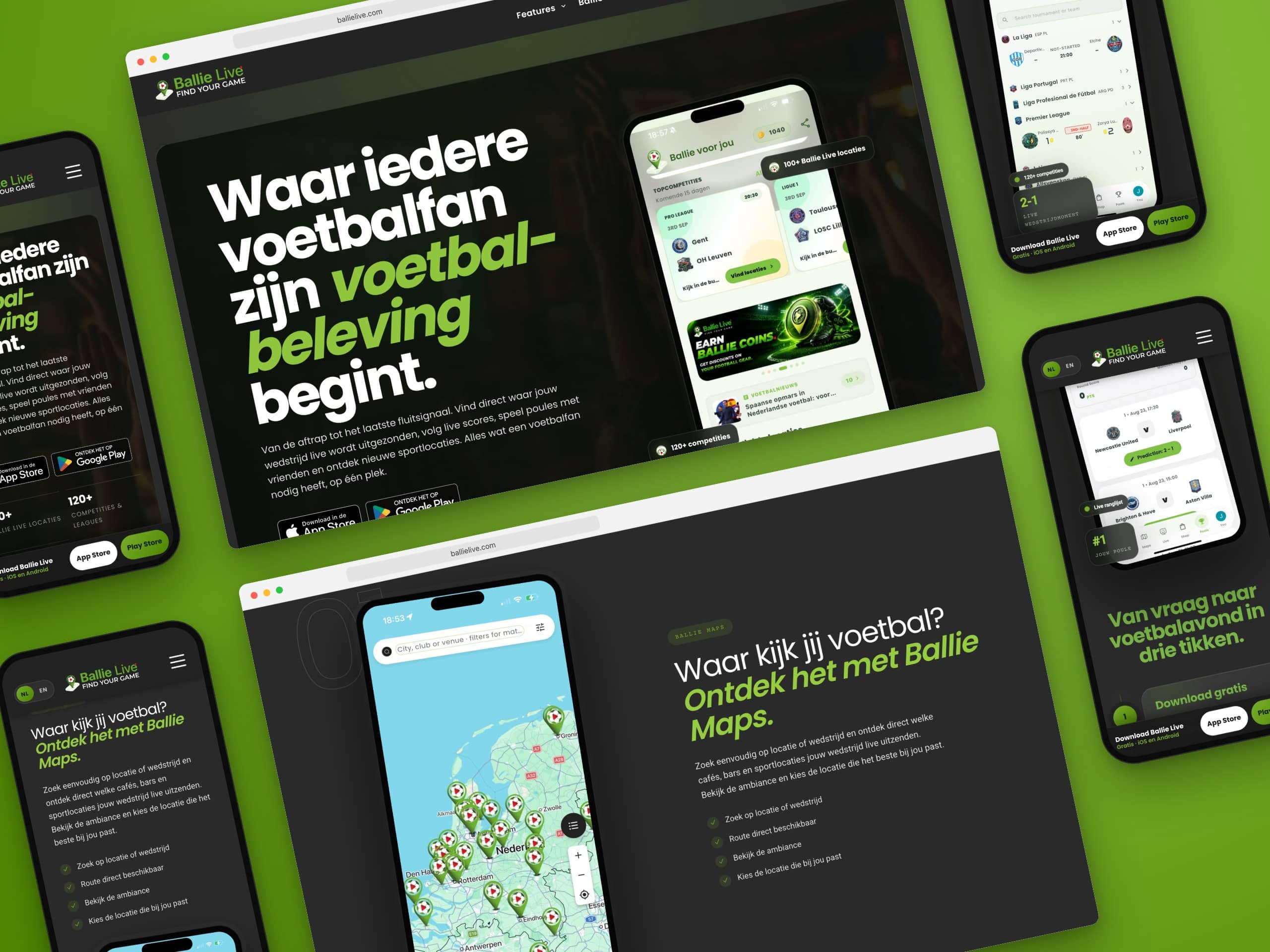 Ballie Live website on desktop and mobile, reworked by Mixx'd Media