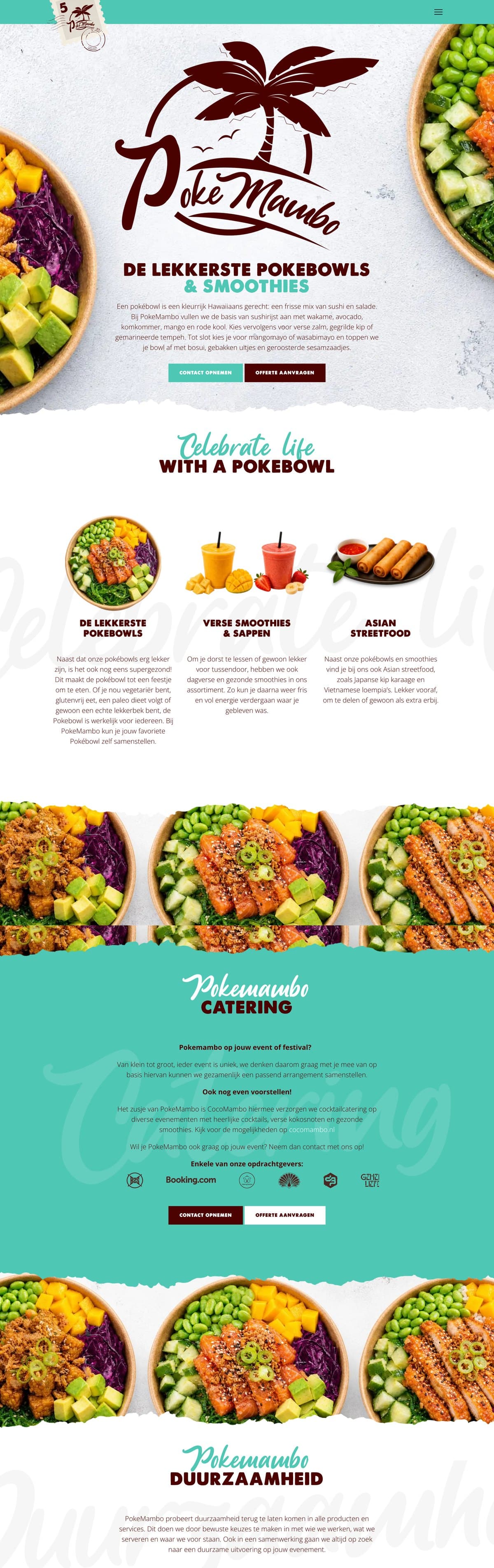 Homepage of the PokeMambo website, by Mixx'd Media